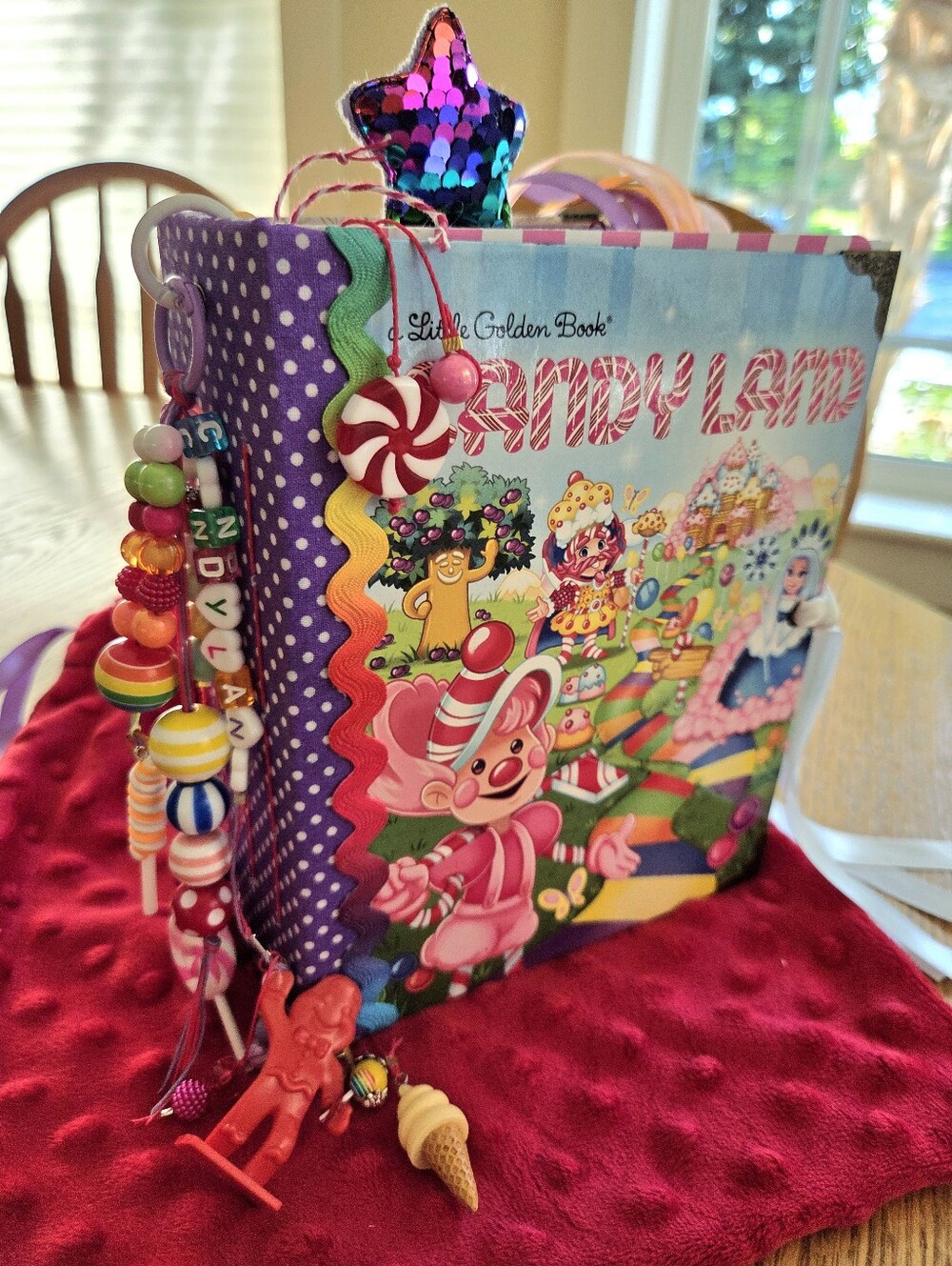 CANDYLAND Journal/Book Purple & Multicolor Beads & Charms 💜 Non smoking home!
